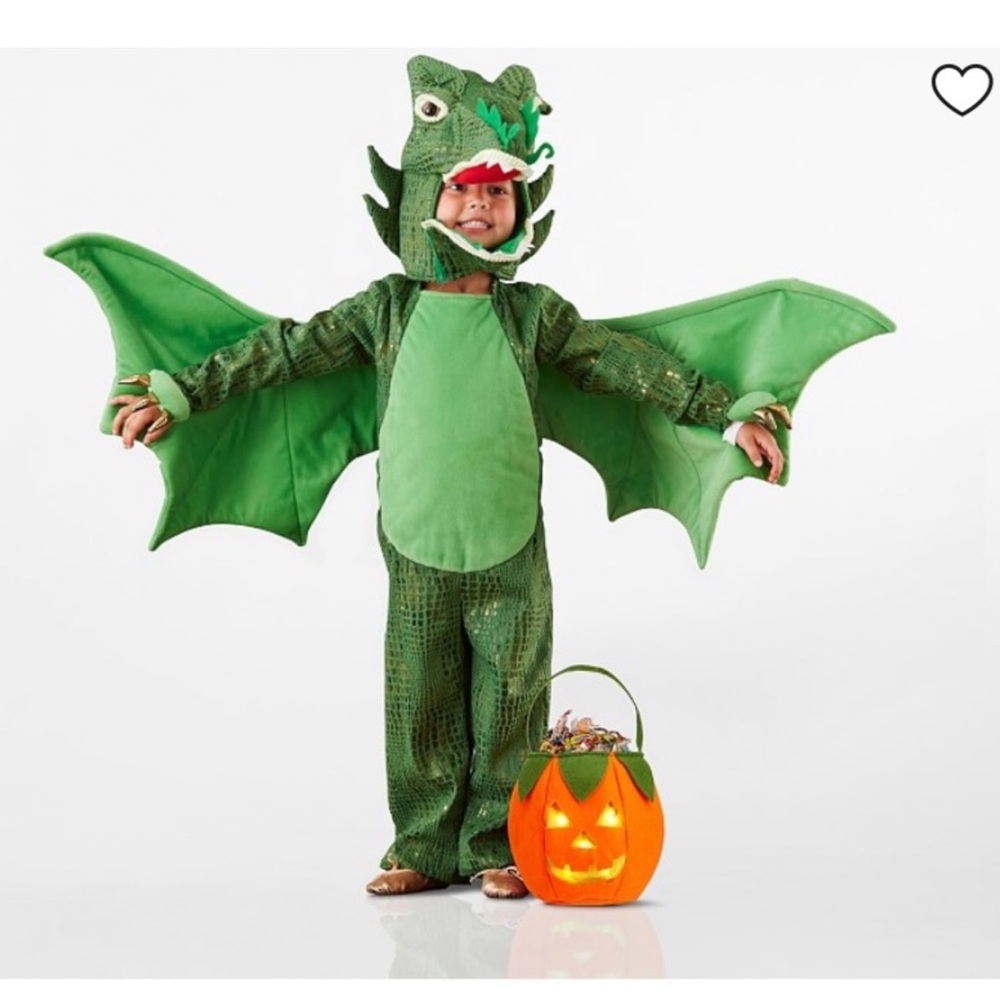 Pottery Barn Kids Green Dragon Halloween Costume, Size 3T